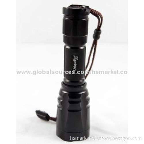 UniqueFire waterproof flashlight, Cree T6 LED, 1x 18650, 1100lm, aluminum alloy bodyNew